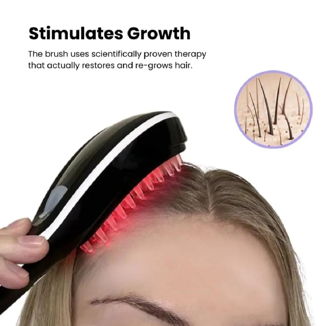 LED Laser Hair Growth Comb – Red & Blue Light Therapy for Hair Regrowth, Anti-Hair Loss & Scalp Massage